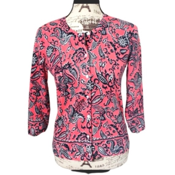 Sarah Spencer Paisley Print Cardigan - Picture 1 of 8